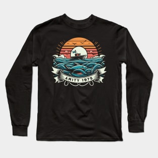 Amity 1975 Vintage Fan Art Long Sleeve T-Shirt